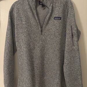 Patagonia women’s 1/4 Zip-Up Gray Sweater